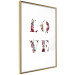 Poster Love in Flowers - text with colorful flowers in English inscription 124449 additionalThumb 8