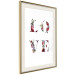 Poster Love in Flowers - text with colorful flowers in English inscription 124449 additionalThumb 2