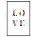 Poster Love in Flowers - text with colorful flowers in English inscription 124449 additionalThumb 17