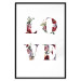 Poster Love in Flowers - text with colorful flowers in English inscription 124449 additionalThumb 24