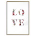 Poster Love in Flowers - text with colorful flowers in English inscription 124449 additionalThumb 16