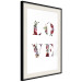 Poster Love in Flowers - text with colorful flowers in English inscription 124449 additionalThumb 3