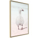 Wall Poster Winter Duckling - white duck walking on sand in winter colors 124949 additionalThumb 12