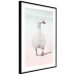 Wall Poster Winter Duckling - white duck walking on sand in winter colors 124949 additionalThumb 11