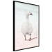Wall Poster Winter Duckling - white duck walking on sand in winter colors 124949 additionalThumb 10