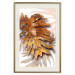 Wall Poster Autumn Memories - autumn leaf with a brown metallic texture 125449 additionalThumb 24