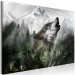 Canvas Art Print Howling Wolf (1 Part) Wide 125949 additionalThumb 2