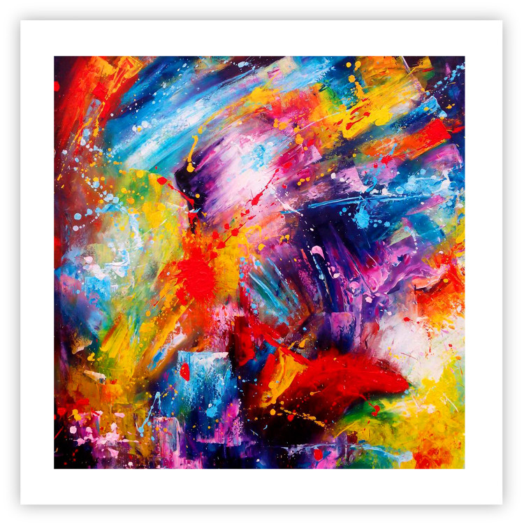 Poster New Year - abstract and multicolored composition in a watercolor motif 127049 additionalImage 19