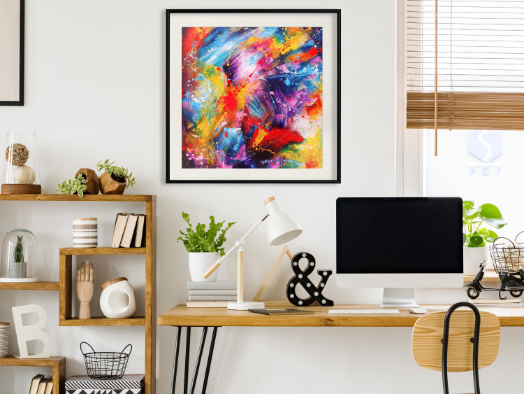 Poster New Year - abstract and multicolored composition in a watercolor motif 127049 additionalImage 24