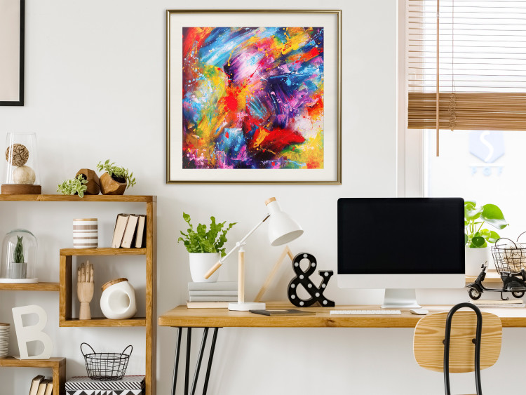 Poster New Year - abstract and multicolored composition in a watercolor motif 127049 additionalImage 22