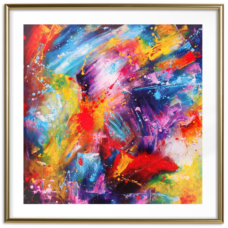 Poster New Year - abstract and multicolored composition in a watercolor motif 127049 additionalImage 14
