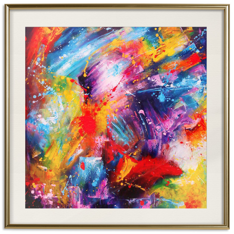 Poster New Year - abstract and multicolored composition in a watercolor motif 127049 additionalImage 20