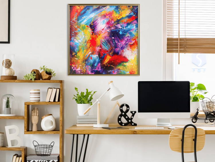 Poster New Year - abstract and multicolored composition in a watercolor motif 127049 additionalImage 7