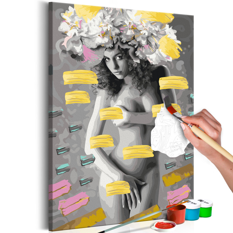 Paint by number Naked Woman With Flowers 127249 additionalImage 3