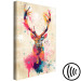 Canvas Watercolor Deer (1-part) vertical - abstract colorful animal 128949 additionalThumb 6