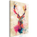 Canvas Watercolor Deer (1-part) vertical - abstract colorful animal 128949 additionalThumb 2