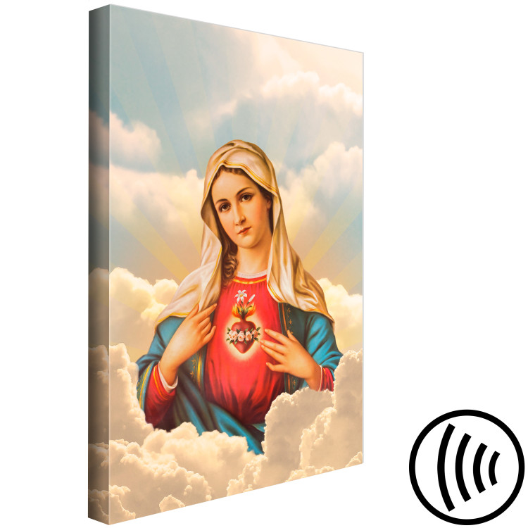 Canvas Art Print Mary (1-part) vertical - figure of the Virgin Mary among clouds 129349 additionalImage 6