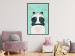Poster Caring Panda - cute panda with a heart on light blue background 129549 additionalThumb 4