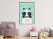 Poster Caring Panda - cute panda with a heart on light blue background 129549 additionalThumb 5
