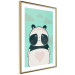 Poster Caring Panda - cute panda with a heart on light blue background 129549 additionalThumb 7