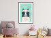 Poster Caring Panda - cute panda with a heart on light blue background 129549 additionalThumb 18