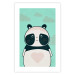 Poster Caring Panda - cute panda with a heart on light blue background 129549 additionalThumb 15