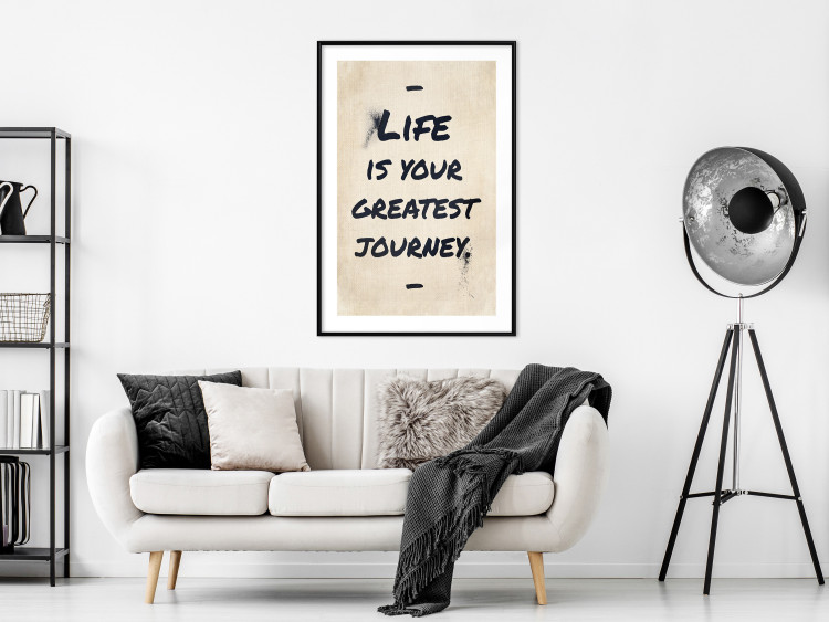 Poster Life is Your Greatest Journey - English text on a beige background 130449 additionalImage 18