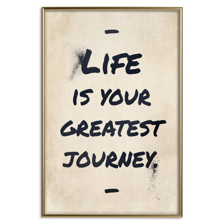 Poster Life is Your Greatest Journey - English text on a beige background 130449 additionalImage 17