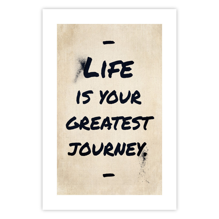 Poster Life is Your Greatest Journey - English text on a beige background 130449 additionalImage 19
