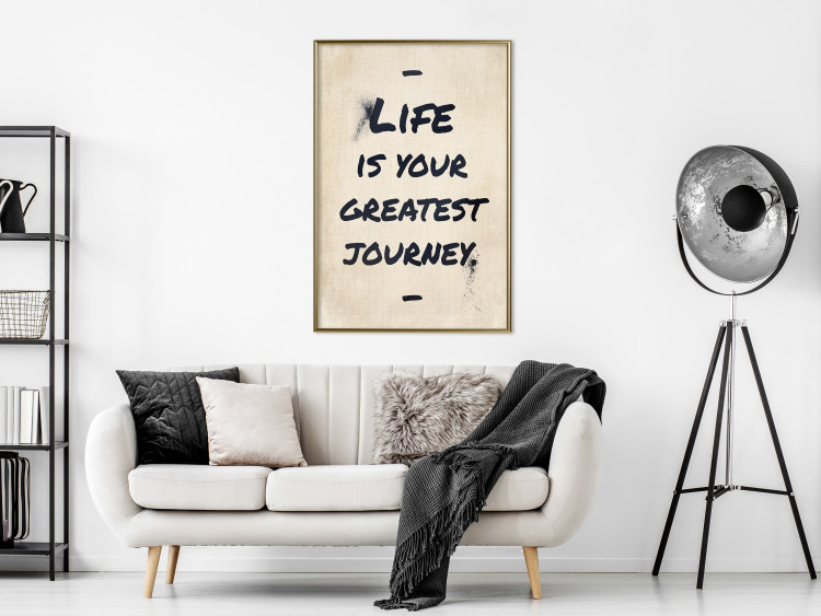 Poster Life is Your Greatest Journey - English text on a beige background 130449 additionalImage 5