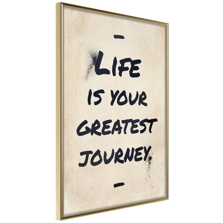 Poster Life is Your Greatest Journey - English text on a beige background 130449 additionalImage 12