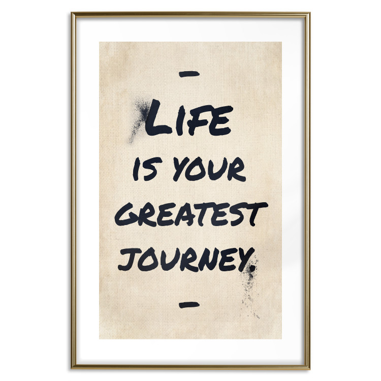 Poster Life is Your Greatest Journey - English text on a beige background 130449 additionalImage 14