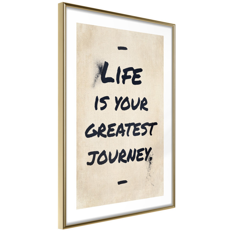 Poster Life is Your Greatest Journey - English text on a beige background 130449 additionalImage 7