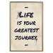 Poster Life is Your Greatest Journey - English text on a beige background 130449 additionalThumb 17