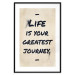 Poster Life is Your Greatest Journey - English text on a beige background 130449 additionalThumb 15