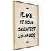 Poster Life is Your Greatest Journey - English text on a beige background 130449 additionalThumb 12