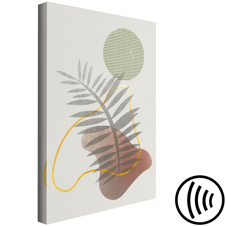 Canvas Palm leaf shadow - abstract with plant and geometric shapes 131749 additionalImage 6