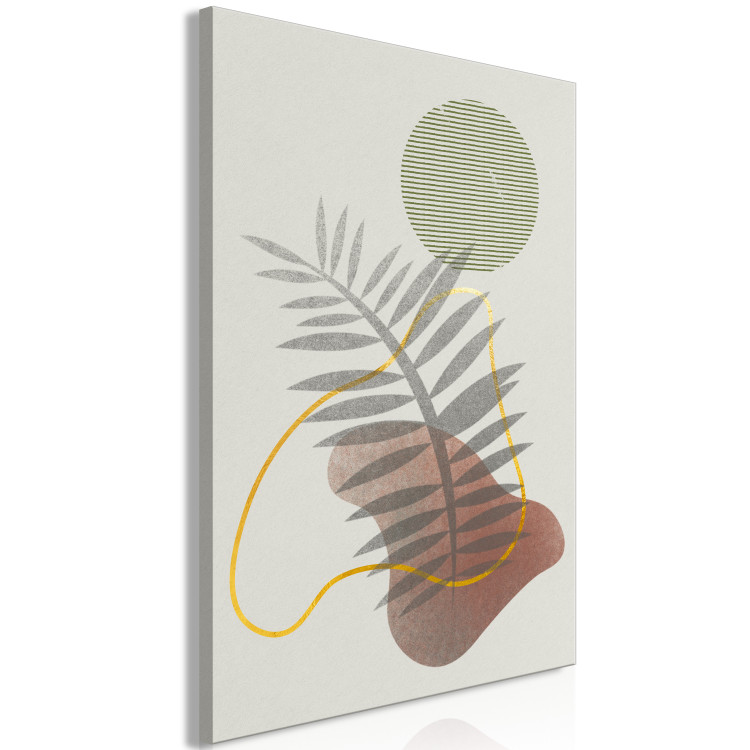 Canvas Palm leaf shadow - abstract with plant and geometric shapes 131749 additionalImage 2