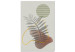 Canvas Palm leaf shadow - abstract with plant and geometric shapes 131749