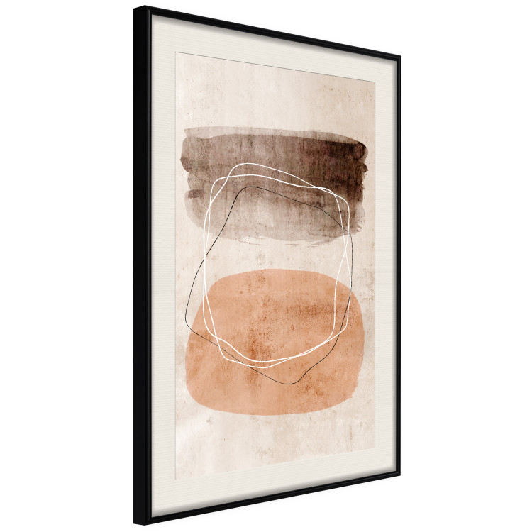 Poster Vibrating Figures - abstract line art and figures on a beige texture 131849 additionalImage 9