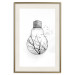 Wall Poster Winter Birds - black and white light bulb with tree and birds on a white background 131949 additionalThumb 20