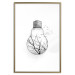Wall Poster Winter Birds - black and white light bulb with tree and birds on a white background 131949 additionalThumb 16