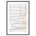 Poster Brush Stroke - pattern of brown and swirling lines in abstract style 134349 additionalThumb 20