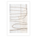 Poster Brush Stroke - pattern of brown and swirling lines in abstract style 134349 additionalThumb 15