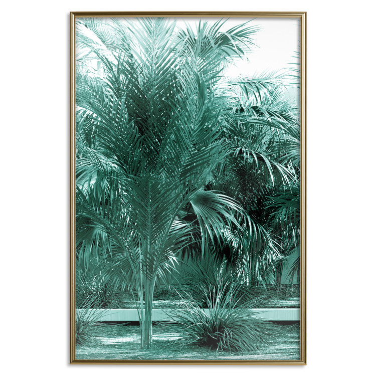 Wall Poster Turquoise Lagoon - tropical palm landscape in turquoise contrast 134449 additionalImage 17