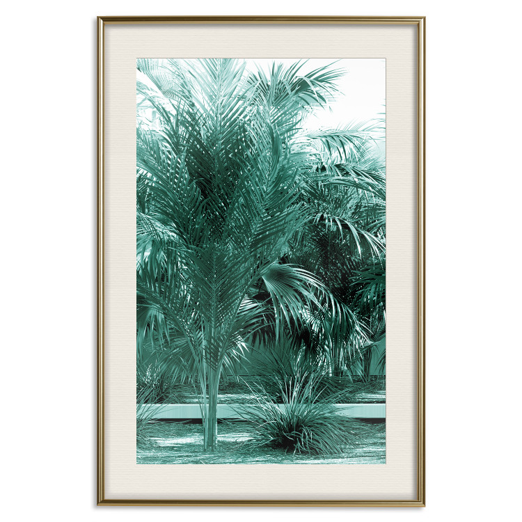 Wall Poster Turquoise Lagoon - tropical palm landscape in turquoise contrast 134449 additionalImage 20