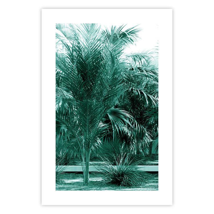 Wall Poster Turquoise Lagoon - tropical palm landscape in turquoise contrast 134449 additionalImage 25