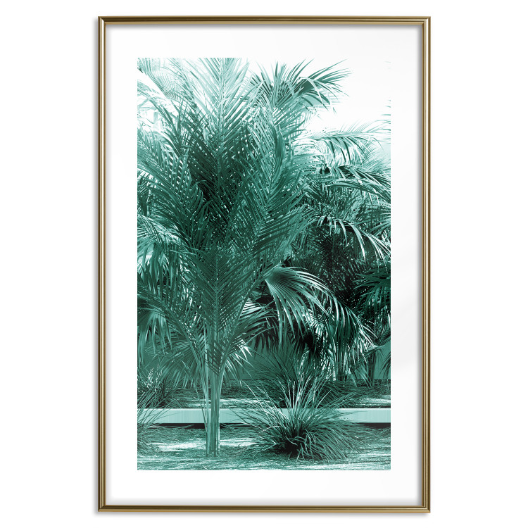 Wall Poster Turquoise Lagoon - tropical palm landscape in turquoise contrast 134449 additionalImage 14