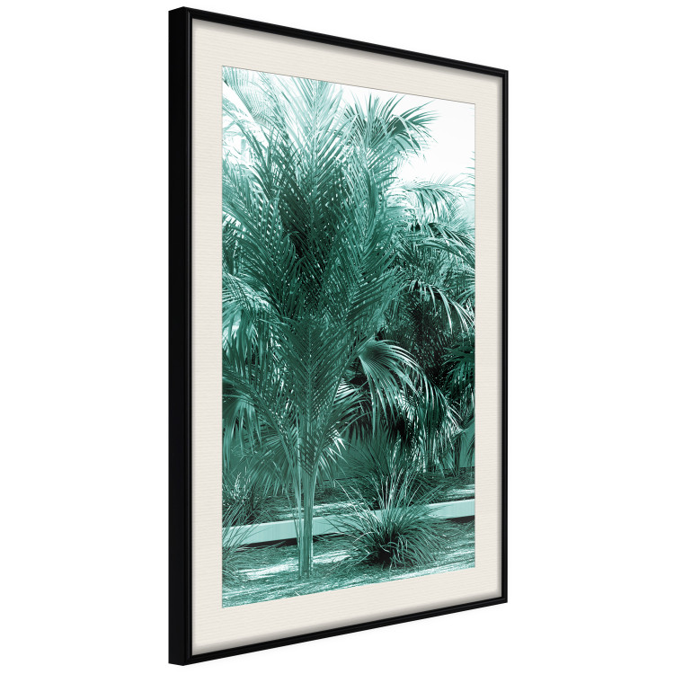 Wall Poster Turquoise Lagoon - tropical palm landscape in turquoise contrast 134449 additionalImage 9