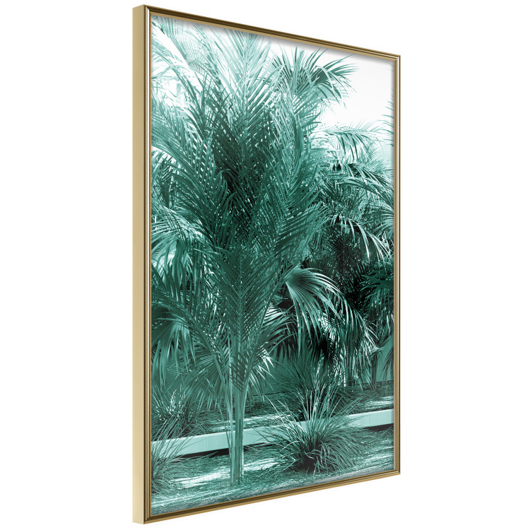 Wall Poster Turquoise Lagoon - tropical palm landscape in turquoise contrast 134449 additionalImage 3